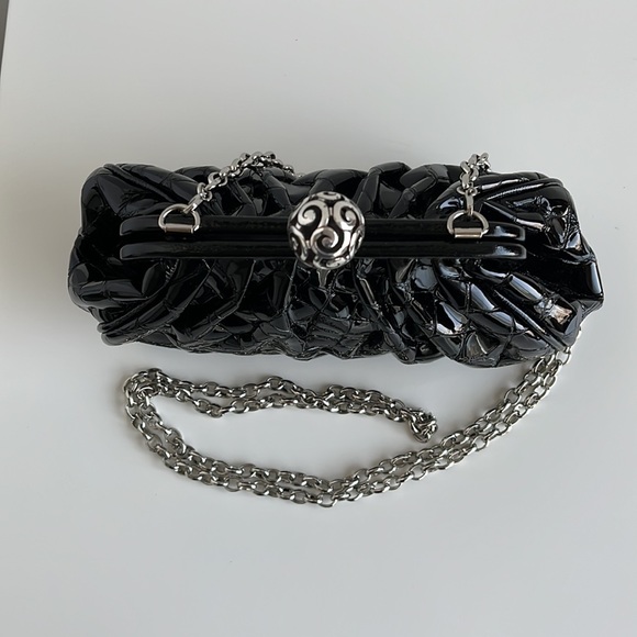 Brighton Patent Embossed Purse with removable chain. - Picture 4 of 16